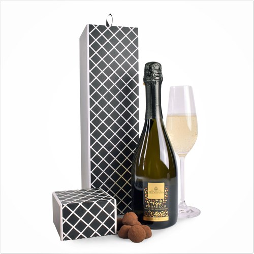 Geometric Prosecco & Truflles Gift Box - Trusted Seller